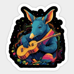 Aardvark Playing Violin Sticker